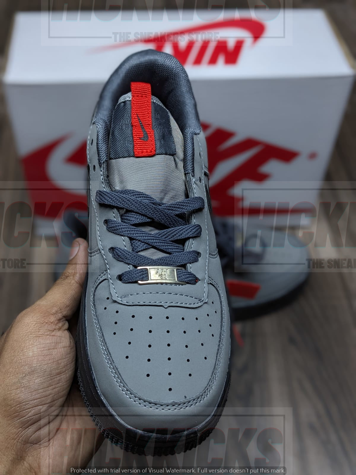 Nike Air Force 1 Gray Black Premium Batch